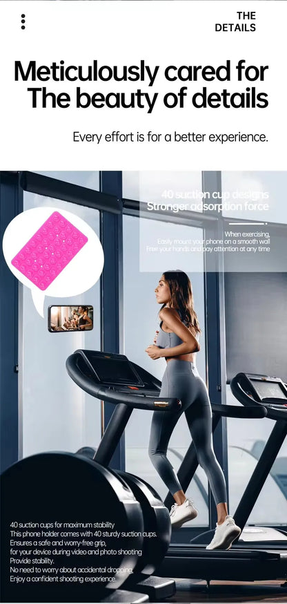 Double Sided Silicone Suction Cup Phone Case Detachable Stand For Hands-Free Selfies And Videos Just Use For Smooth Glass.