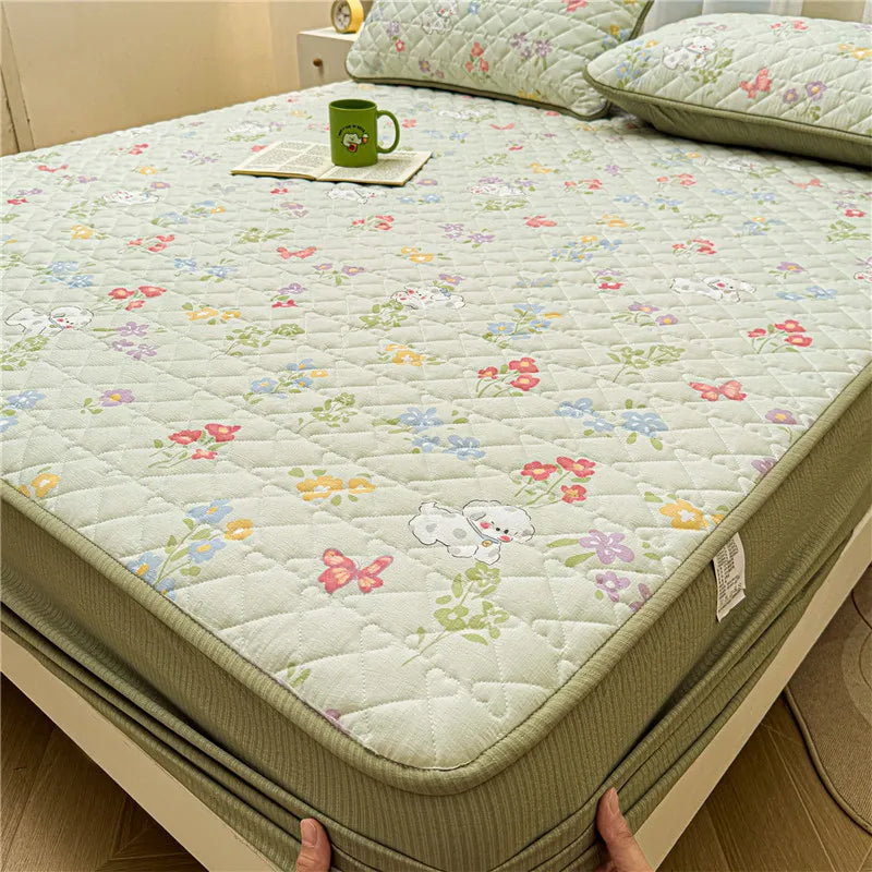 Non-slip Bed Cover Queen/King Size Bedspread Thicken Bed Linen Home Mattress Protector cubre colchón (Pillowcase Need Order)