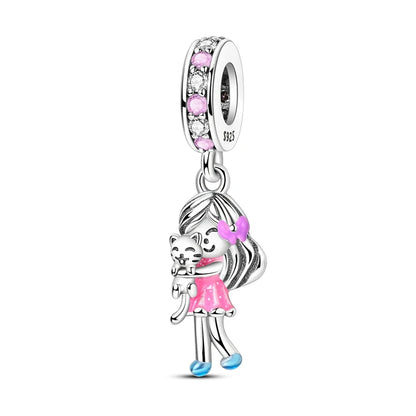 Fit Original Bracelet 925 Silver Butterfly and Sunflower Heart Shape Charms Beads For Women Jewelry Making Fashion Pendant