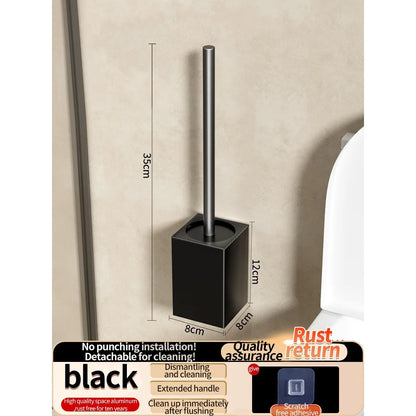 Kein Stanzen Badezimmer-Toilettenregal/Badezimmer-Wandbehang-Toilettenregal/Toilettenbürstenaufbewahrung