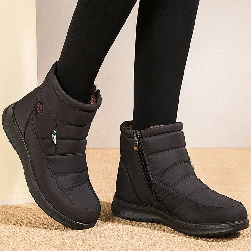 Women's Boots Waterproof Fur Boots For Snow Winter Shoes Woman Casual Rubber Botas Mujer Fashion Winter Boots Women Booties.