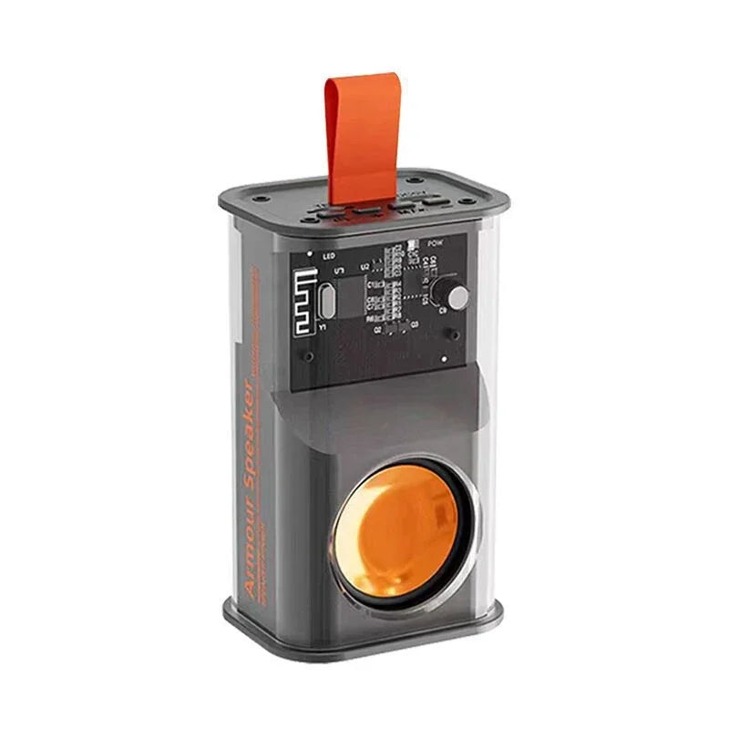 Loudspeaker Sound Box The Bass Transparent Wireless A36 Mecha Speakers Shake Speakers Audio Player Bluetooth Stereo Surround.