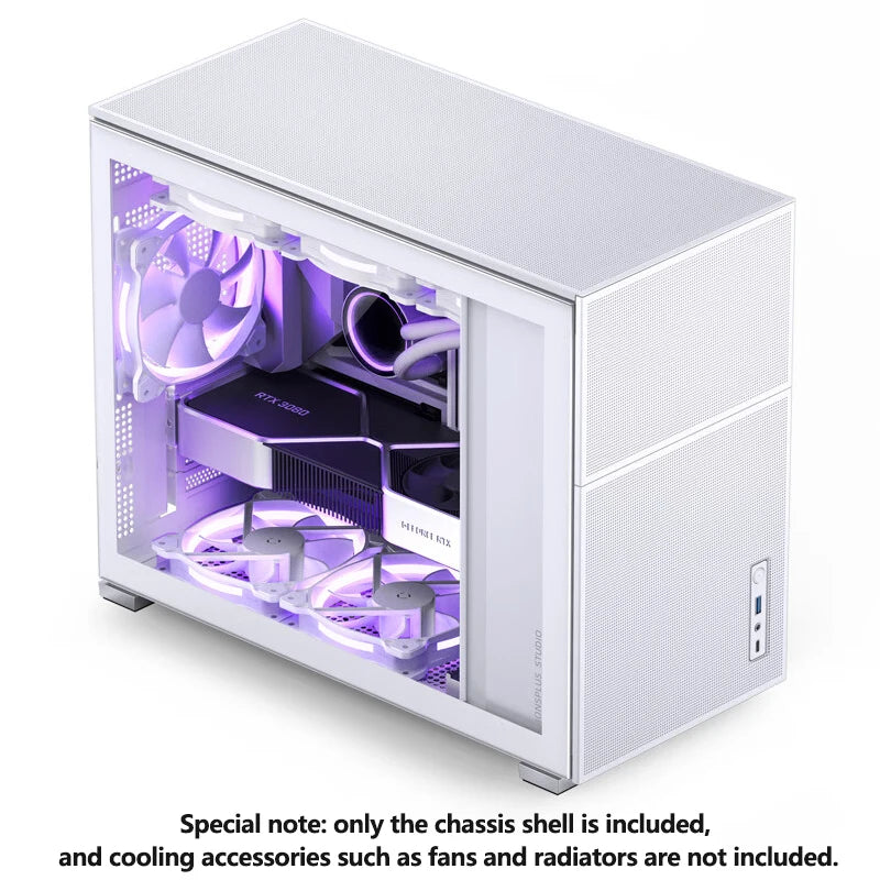 JONSBO Pinecone D31 M-ATX Computer Case Mesh Side Transparent ATX With Display Screen Games Chassis Support 360 Water Cooling
