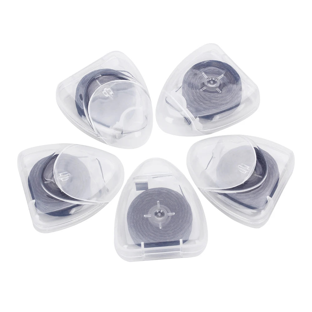 AZDENT 5 Box 50m Bamboo Charcoal Dental Flosser Black Toothpick Mint flavor Dental Floss Teeth Flosser Teeth Stick Tooth Cleaner.
