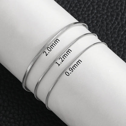 Simple MEN Stainless Steel Square Snake Bone Chain Bracelet Hip-Hop Jewelry Trendy Party Accessories Bracelet For Women.