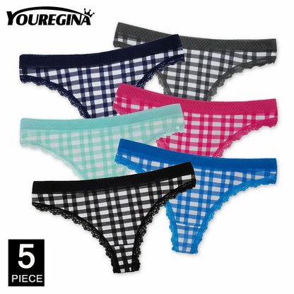 Ladies Cotton Thongs Panties Women Culottes Sexy G Strings Female Underwear Lingerie Comfort Soft Low Rise Tangas 5 pcs/lot.