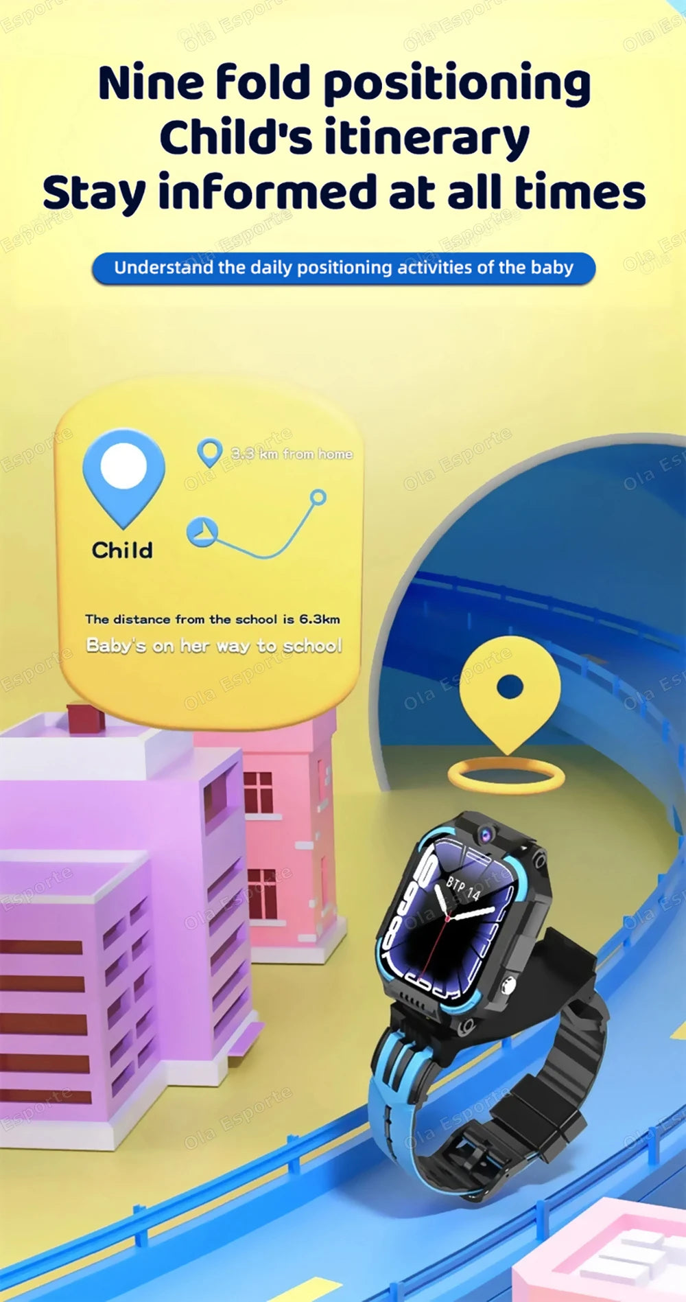 New Kids 5G Smart Watch SOS GPS+BDS/GLONASS Location Phone Call Camera Child Smartwatch 1.83 Inch WIFI Waterproof For Watch Gift.