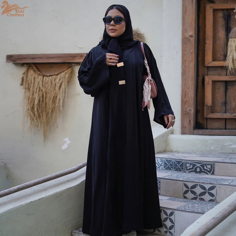 Elegant Dubai Abaya for Women Muslim Dress Ramadan Eid Kebaya Kimono Jalabiya Turkey Kaftan Islam Clothing Caftan Marocain Femme.
