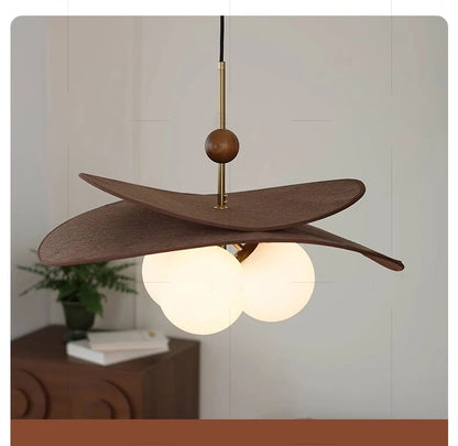 Wabi Sabi Hängeleuchte aus Korbgeflecht, Vintage-Glasblasen-Pendelleuchte für Esszimmer, Schlafzimmer, Wohnzimmer.