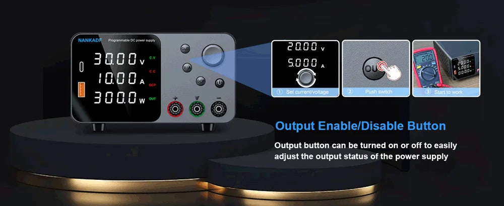 NANKADF Lab Bench Power Supply 30V 10A Switching Power Supply Unit 30V 5A  Adjustable Source 60V 5A Voltage Stabilizer 120V 3A.