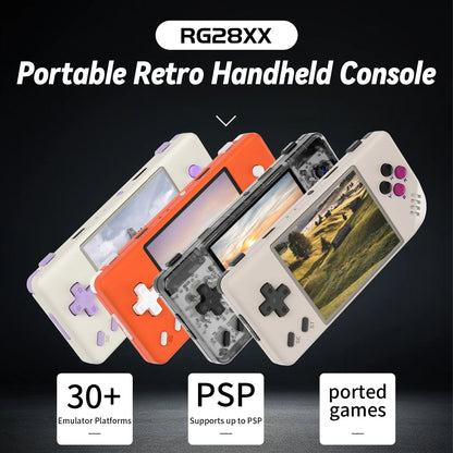ANBERNIC RG28XX Handheld Game Console 2.83" Screen IPS Screen 64G Linux 5000+ Games Pre-installed H700 Quad-core ARM Cortex-A53.