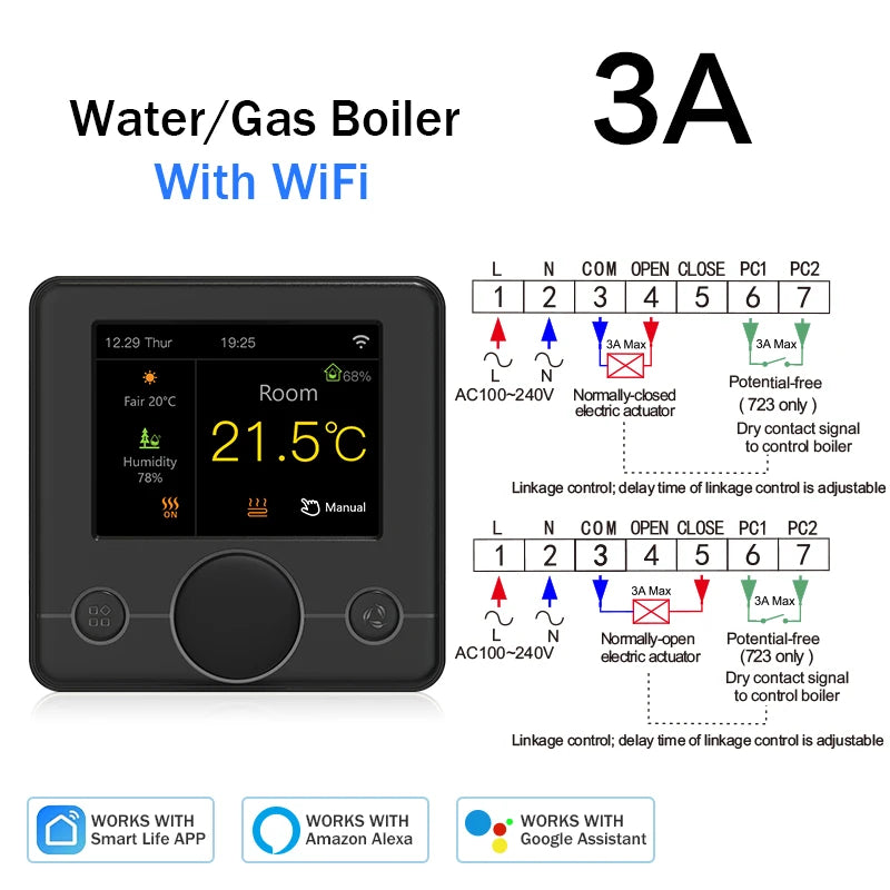 Tuya Wifi Heating Thermostat Smart Thermostat Gas Boiler  Floor Heating Termostato Digital Temperature Controller Smart Life Ale
