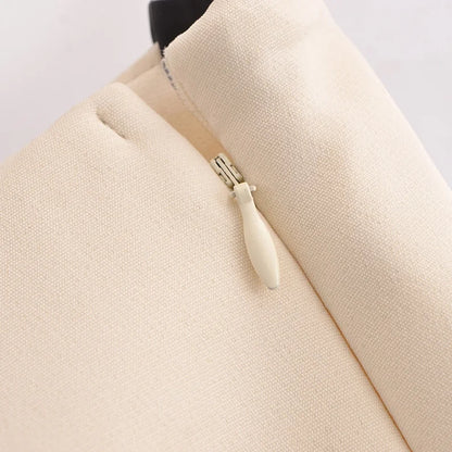 TRAF Shorts for Women Fashion Autumn Winter New Comfortable Casual Solid Color Side Zip Middle-waisted A-line Culotte Skirt Pant