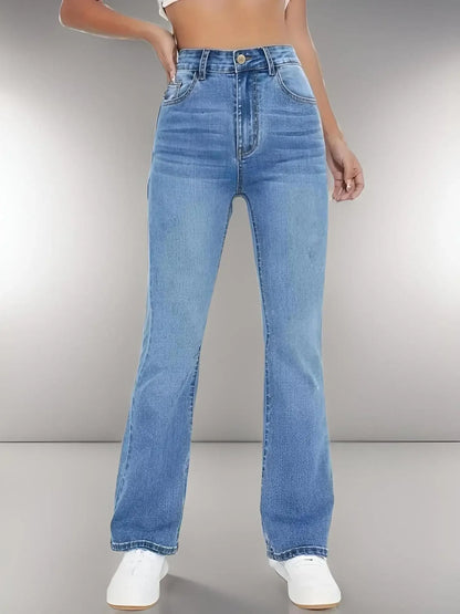 New women's hot jeans slimming European and American style casual versatile high waist washed Denim trousers for women.