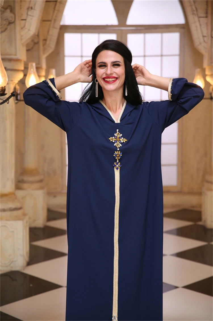 Ramadan Eid Hoodie Abaya Damen Dubai Luxury Islam Muslim African Dresses For Women Kebaya Caftan Marocain Robe Musulmane Femme.