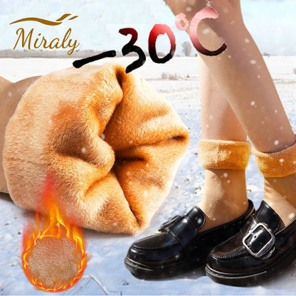 1/2/3/5/10Pairs Thermal Socks Women Winter Warm Thicken Fleece Short Socks Cashmere Wool Socks Snow Velvet Boots Home Floor Wear.