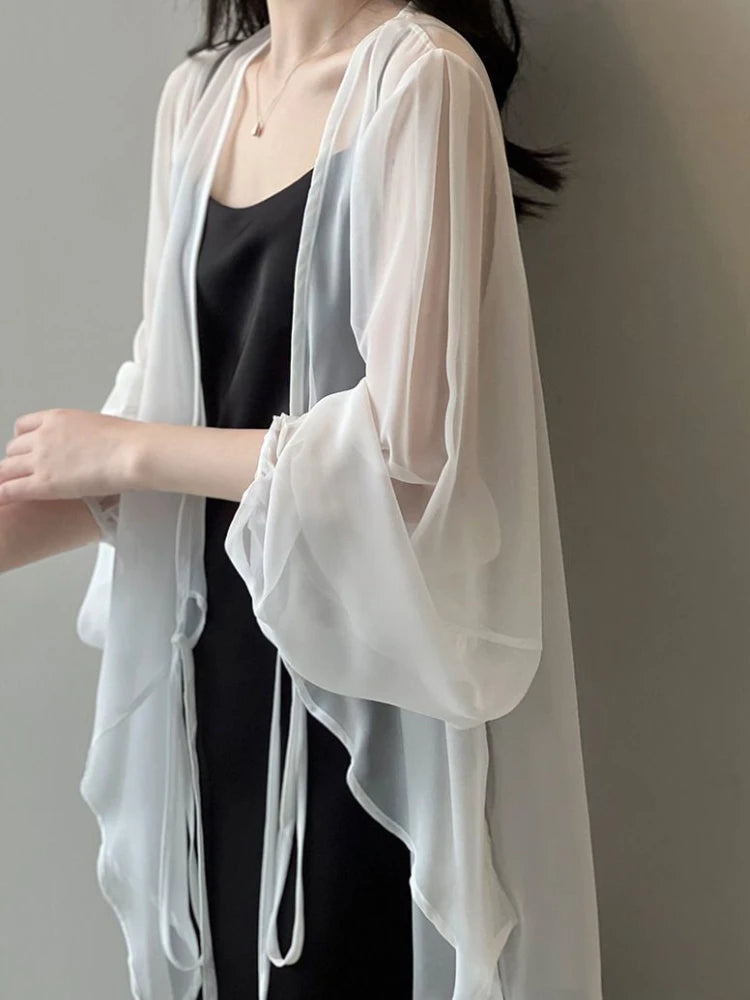 Jacken Frauen Elegante Sommer Sun-proof Zarte Mode Täglichen Lose Einfache Feste Alle-spiel Grundlegende Stilvolle Koreanische stil Puff Hülse.