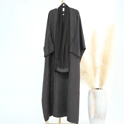 Luxury 2 Piece Muslim Outift Sets for Women Ramadan Dubai Hijab Abaya Dress Islamic Party Kaftan Robe Elegant Turkey Gown 2025