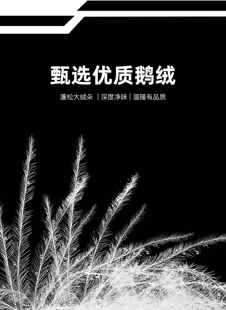 Men's Winter Down Pants 90% Goose Down Warm Fleece Lined Casual Trousers Elastic Waist  Pantalones Hombre Calça Casual PT-587.