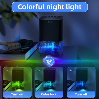 1pc 1000ml Portable Dehumidifier for Home Office and RV Eliminate Damp Mold and Moisture Easy to Use and Energy Efficient.