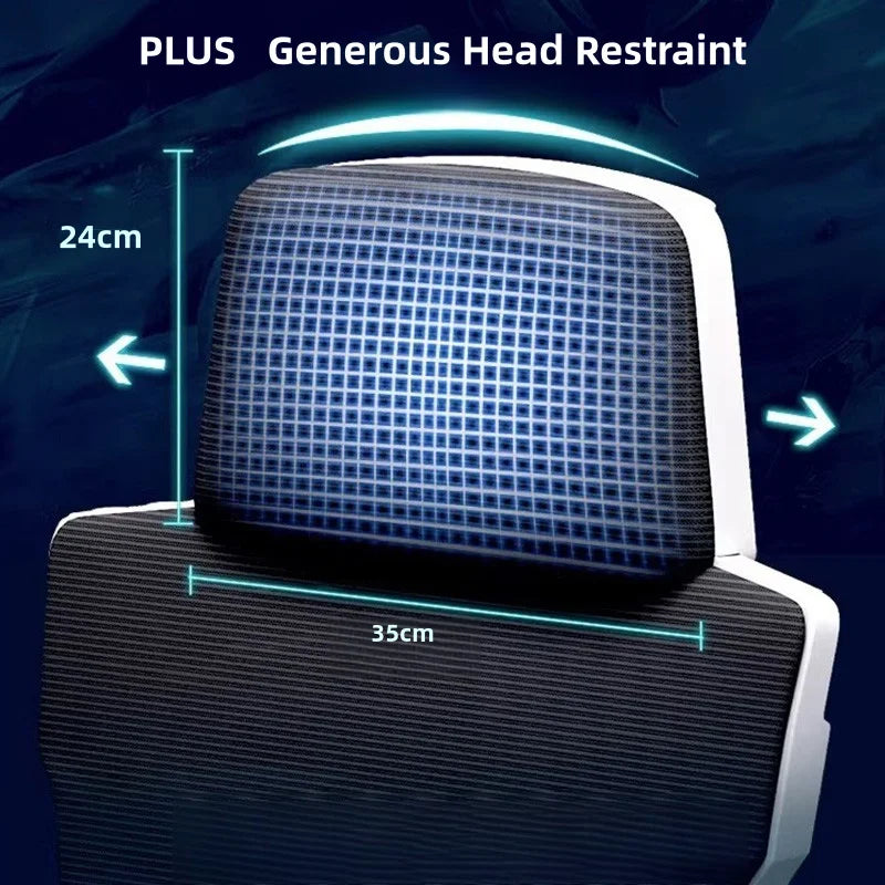 Elektronischer Gaming-Computerstuhl, ergonomische Bürostühle mit Rückenlehne und versteckter Fußstütze, 150-Grad-Neigung, Rollstuhlmöbel