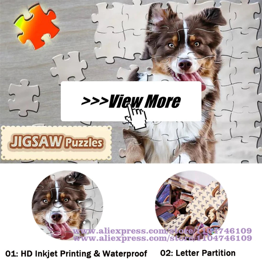 Disney Anime Puzzle Jigsaw Cartoon Anime Print Jigsaw108/200/300/500/1000/1500Pcs Factory Direct Intelligence Puzzles for Kids.