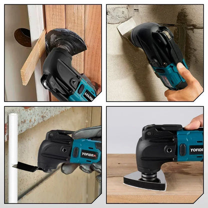 YOFIDRA Oszillierende Multifunktionswerkzeug Elektrische Säge Trimmer Schaufel Schneiden Holzbearbeitung Maschine Für Makita 18V Batterie Pin