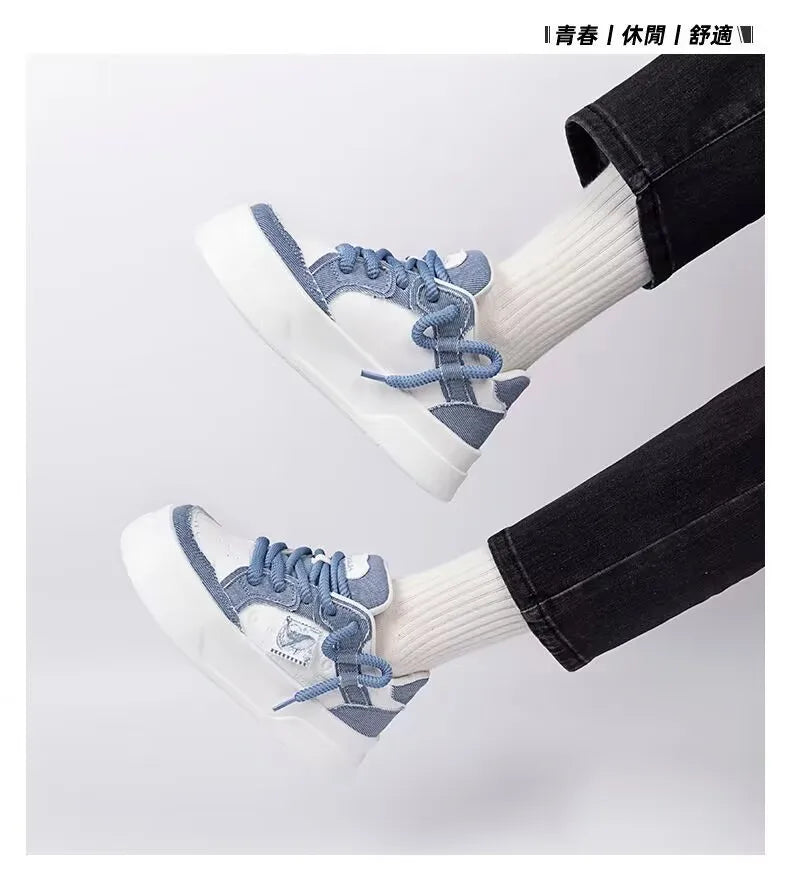 Autumn New Thick Soled Pink Women's Shoes, Wide Toe Versatile Casual Shoes, Round Toe Height Increasing Fashionable Board Shoes.