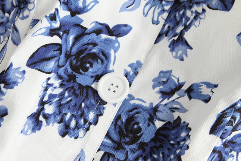 ALPHALMODA-Stretchy Tank-Kleid für Damen, schmales Baumwollkleid, einreihig, Blumendruck, elegant, Sommer, neu.