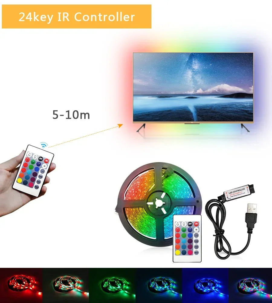 USB 5V Led Streifen Licht 5050 RGB Led Band Bluetooth Wifi App Fernbedienung Led Zimmer Licht 1-30M Hintergrundbeleuchtung Band Beleuchtung Lampe.