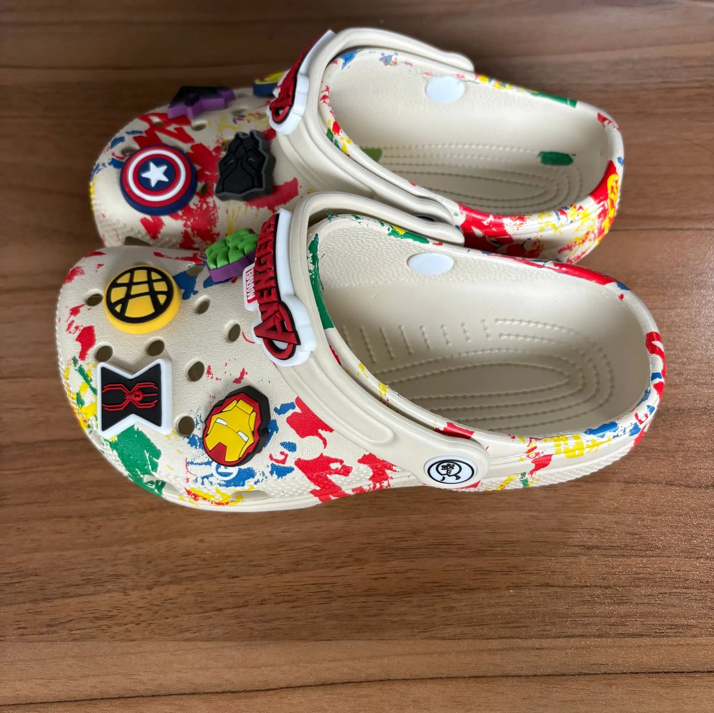 Children Slippers The Avengers Anime Disney Marvel Kawaii Hole Sandals Eva Beach Breathable Shoes Outdoor Non Slip Comfort Gifts.