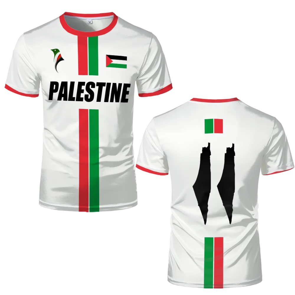 2025 New Palestine Football T-shirts Summer  Men's And Women Palestinian Jersey Gaza Kid's Tees Gifts Wholesale Unisex T Shirt.