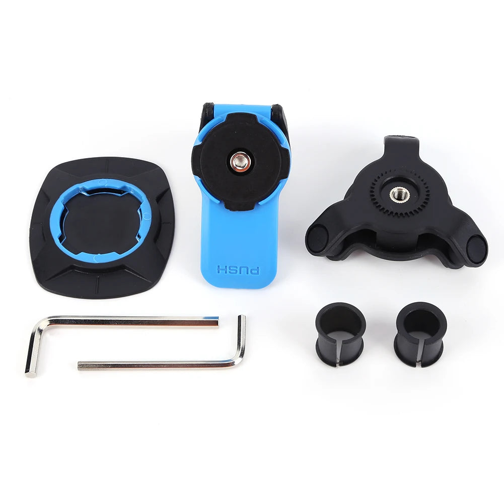 Universal Motorcycle Bike Phone Holder Stand Bicycle Phone Bike Holder 360° Rotatable Support Security Bracket Quick Release.