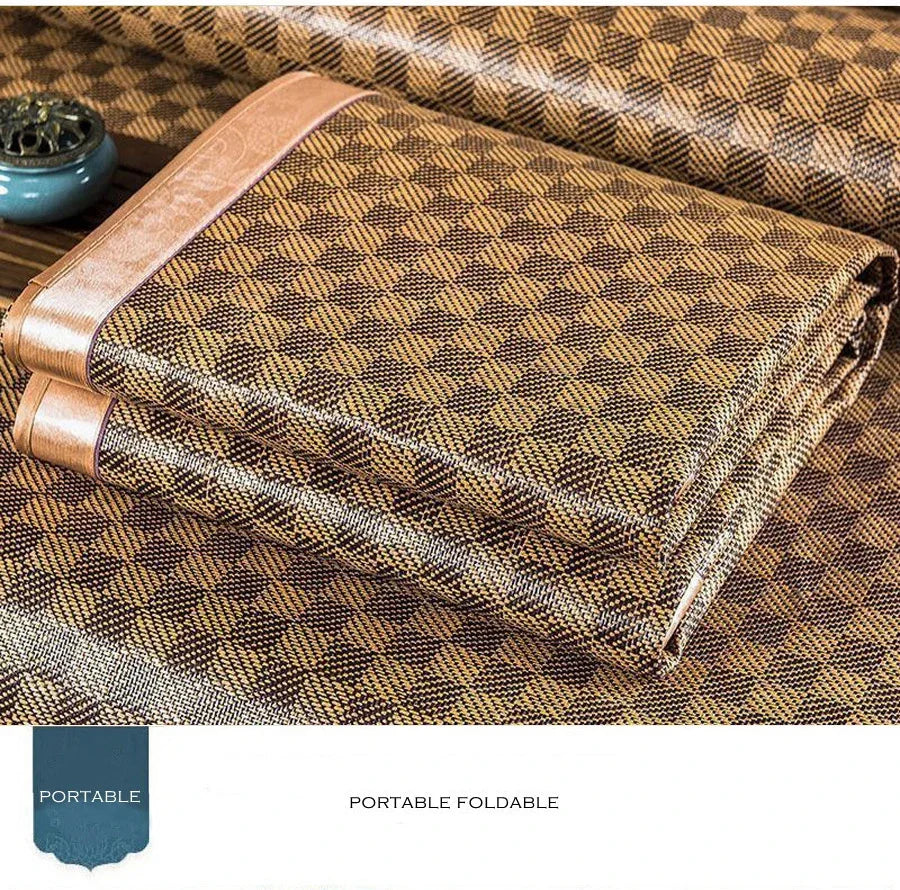 WASART Summer bamboo rattan mat adult children cool sleeping mat sheet 90/150/180cm portable foldable double bed protection pad.