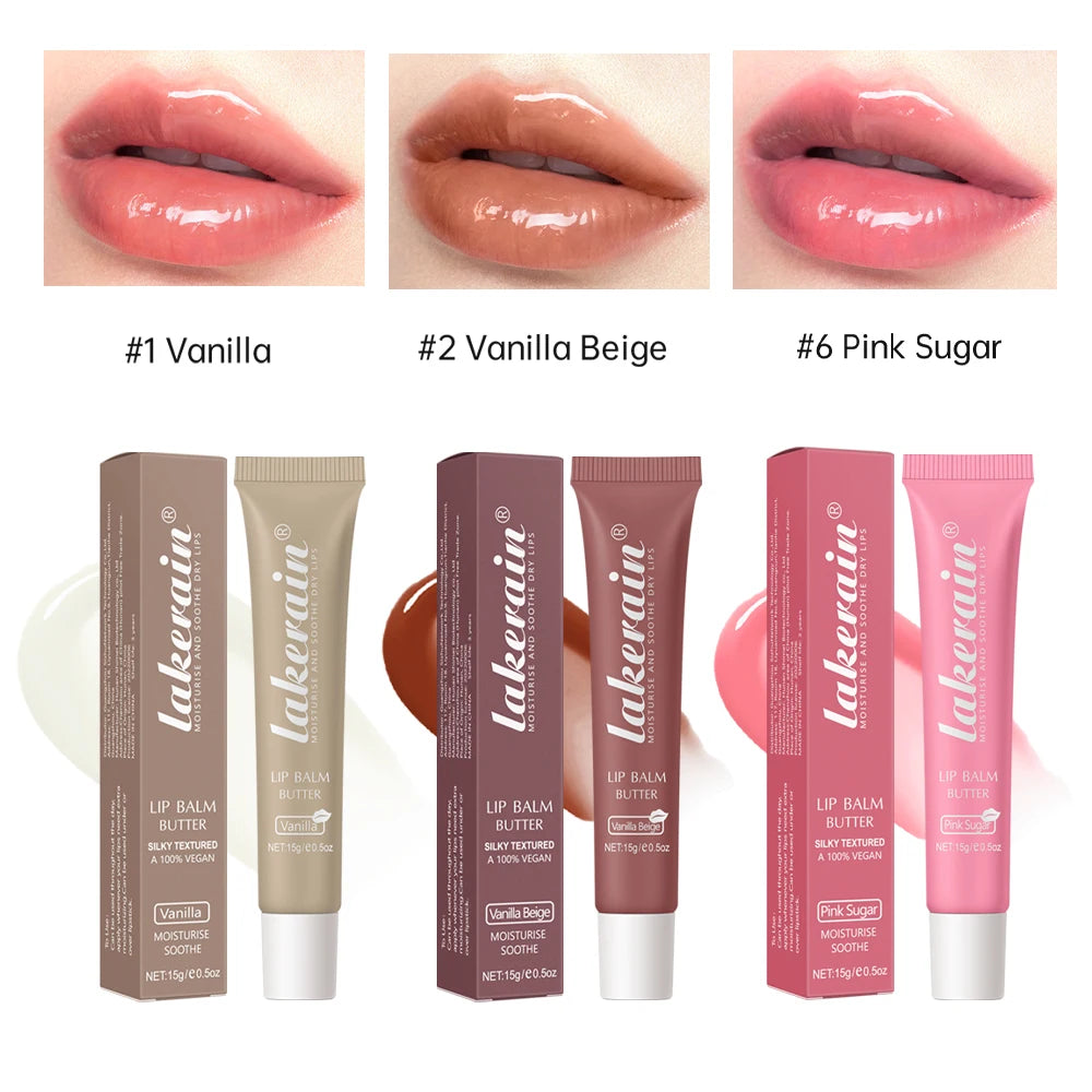 3pcs/Kit Butter Moisturizing Lip Gloss Oil Jelly Lipgloss Liquid Lipstick Lip Tint Brown Sugar Crystal Lip Balm