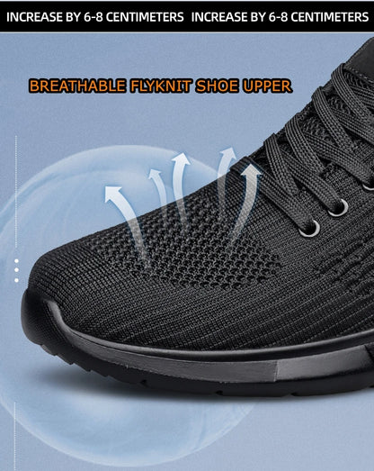 Men Big Size 37-47 Breathable Mesh Elevator Sport Shoes Soft Comfortable 6cm Hidden Heels Height Increasing Sneakes Lift Casual.