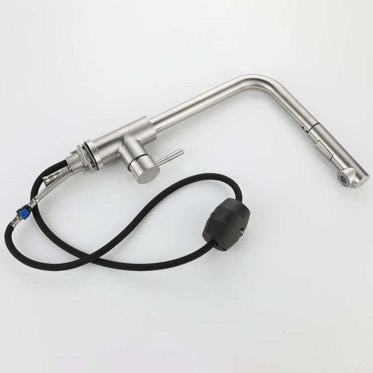 7 Word Touch on Kitchen Sink Faucets Stainless Steel Hot Cold Pull Out Kitchen Mixer Tap Brushed Nickel Touch Kitchen Faucet