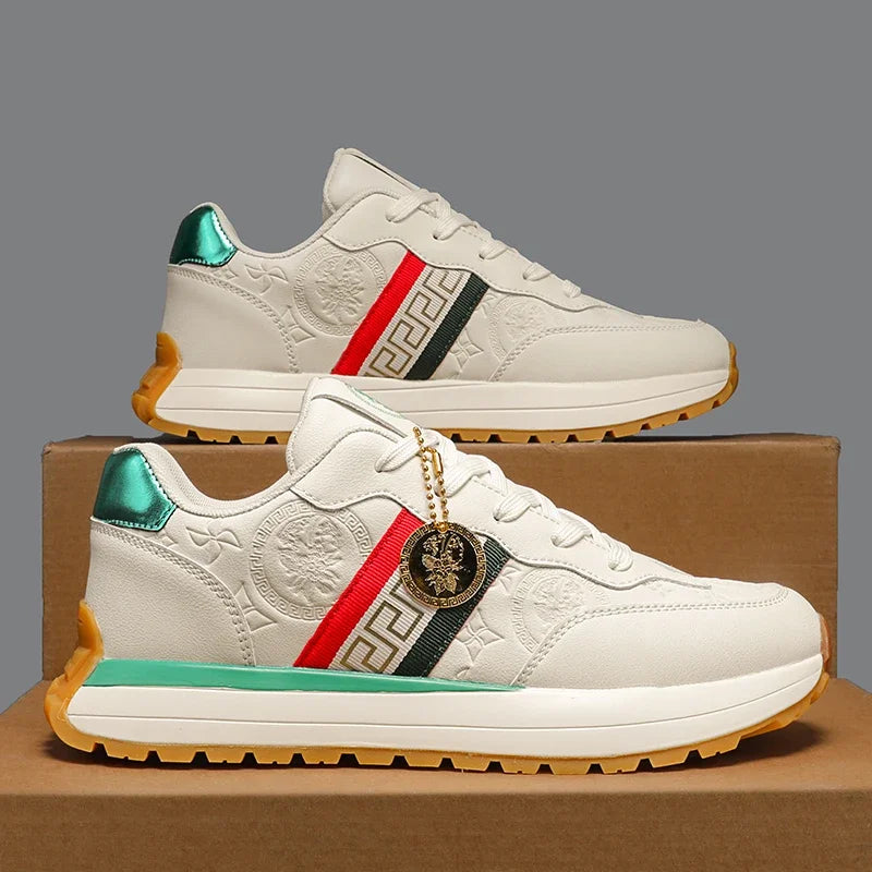 Genuine Leather Casual Shoes Men Designer Luxury Women Tennis Chunky Sneakers Muffin Sport Shoes Man Male Board Footwear.