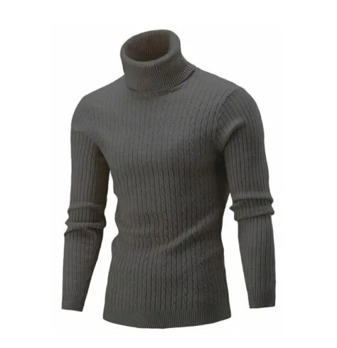 Turtleneck Pullovers Sweaters Men 2020 Autumn Winter Solid Color Long Sleeve Knitting Sweater Thickening Men's Bottoming Shirt.