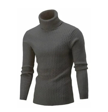 Turtleneck Pullovers Sweaters Men 2020 Autumn Winter Solid Color Long Sleeve Knitting Sweater Thickening Men's Bottoming Shirt.