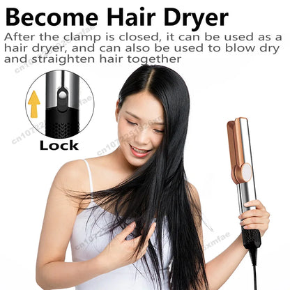 Professional Styling Tool Hair Straightener & Hair Dryer Heat-Up Hair Flat Iron Negative Ion Iron Household Hair Dryer airstrait
