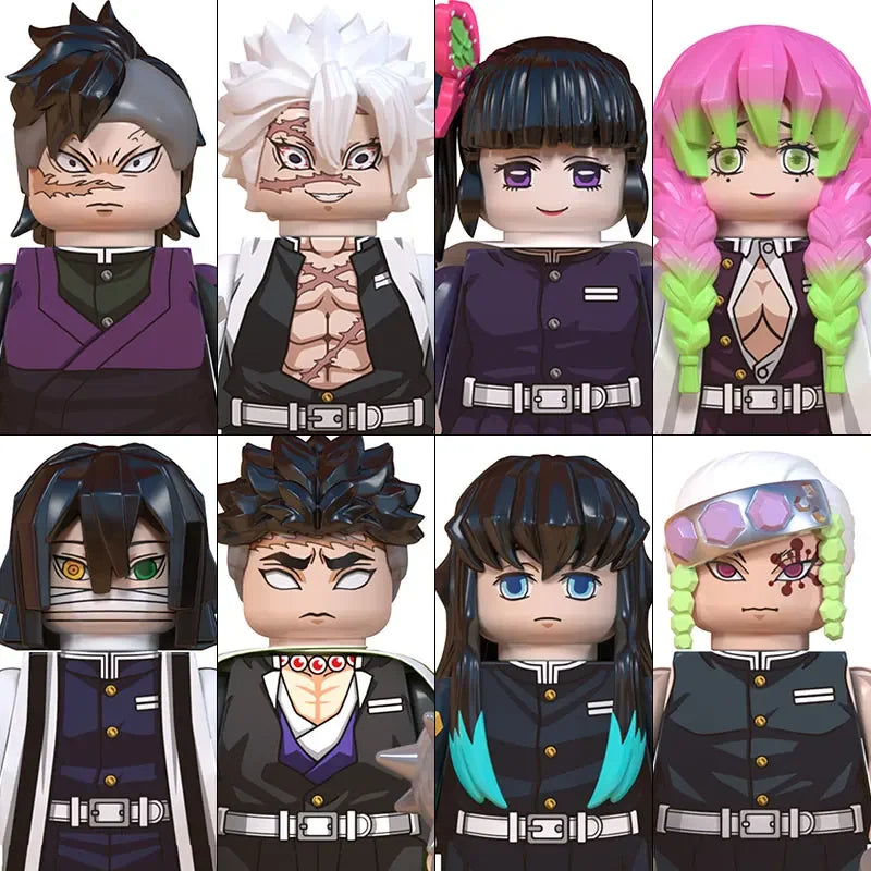 2025 Hot Toys WM6116 WM6138 Demon Slayer Blade Building Blocks Mini Action Figure Accessories Halloween Christmas Gifts for Kids