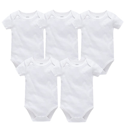 2/3/4/5/6 Teile/satz Blank Baby Body Weiß Neugeborenen Strampler 100% Baumwolle Kinder Overall Kurzarm Baby Kleidung Set Für 0-24M.