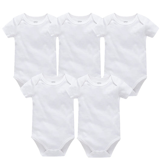 2/3/4/5/6 Teile/satz Blank Baby Body Weiß Neugeborenen Strampler 100% Baumwolle Kinder Overall Kurzarm Baby Kleidung Set Für 0-24M.