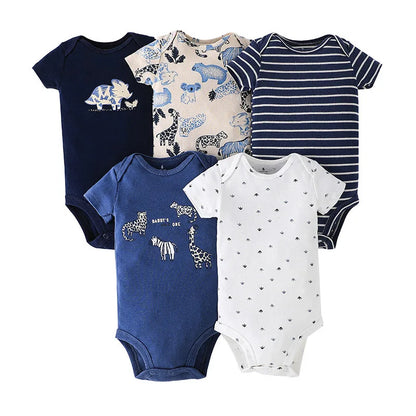 5 Pairs Neugeborenen Baby Body Kurzarm Infant Overall Kurzarm Baumwolle Overalls Neugeborenen Overall Kinder Baby Roup