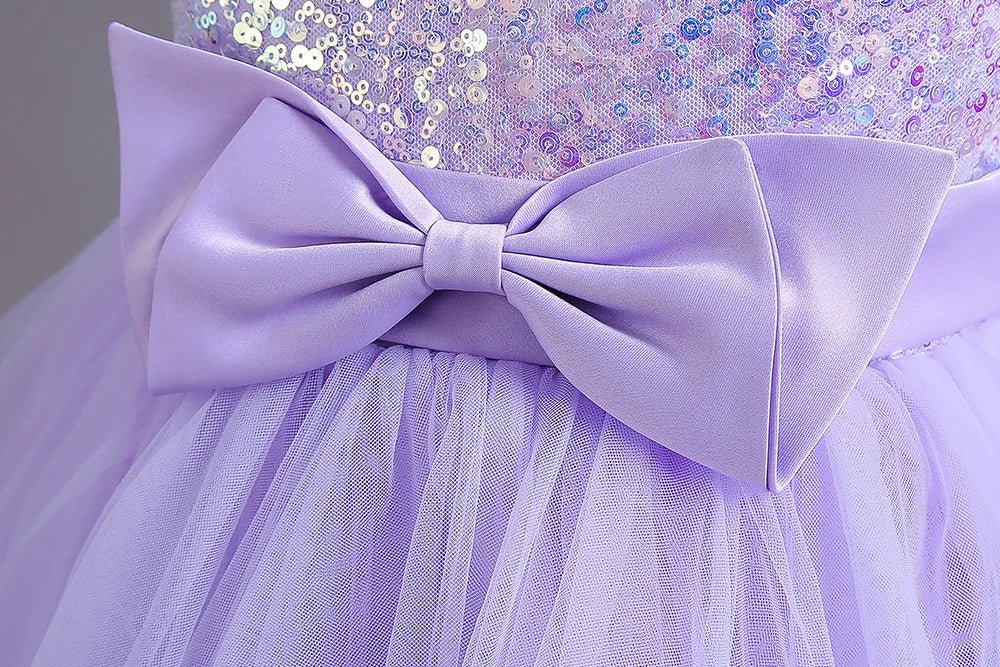 2025, lila Mädchen-Partykleider für Kinder, Mädchenkleider, Performance, Junior-Kleid, Hochzeit, Abend, Abschlussball, Urlaub, Rock, Kostüm.