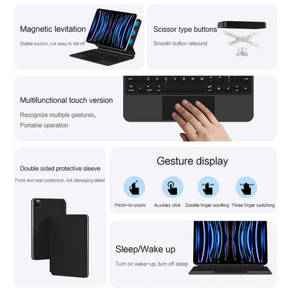 Magic Keyboard for iPad Pro 11 12.9 Air 4 Air 5 for iPad 10th Generation Pro 12.9 6th 5th 4th 3rd Gen Smart Cover Magnetic Case.