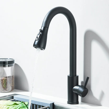 Kitchen Faucet Brushed Nickel Hot and Cold Water Faucet Kitchen Sink Faucet Pull-out Sprayer For Kitchen Sink Faucet