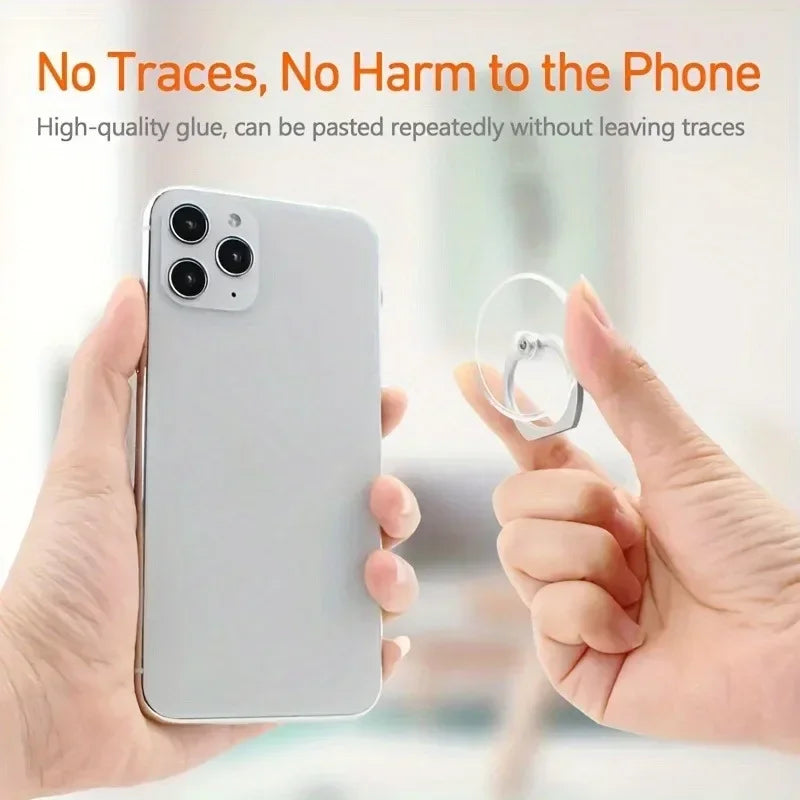 Transparent Cute Animal Round Phone Stand Foldable 360 Rotating Mobile Phone Ring Holder Smart Phone Accessories.