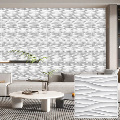 KUUJOJO 12pcs 3D textured wall panel for indoor wall decoration, suitable for living room, hall, bedroom, hotel, office
